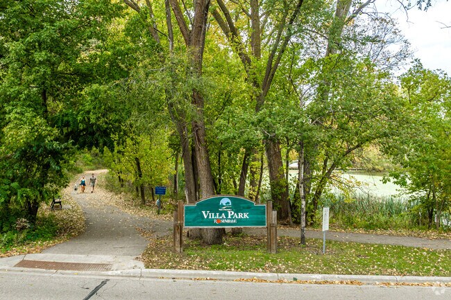 The trails around Villa Park are perfect for walking, running, and biking.