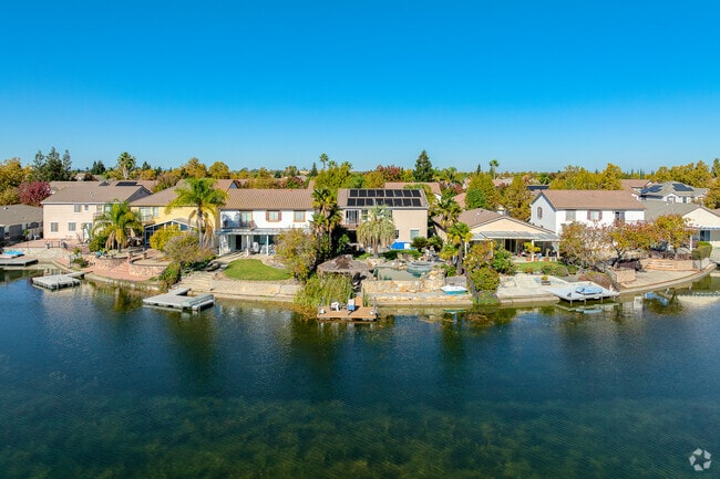 Some homes in North West Elk Grove back to private lakes.