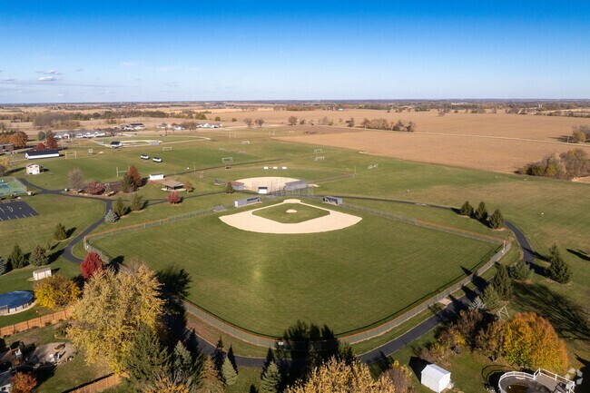 Winnebago Park includes a soccer complex and a baseball field.