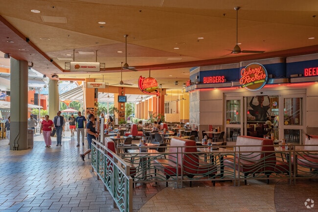 Johnny Rockets serves classic burgers and shakes near Vanderbilt Park.