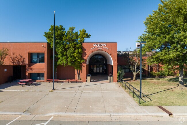 Mustang North Middle School is close to the Spring Meadows neighborhood.
