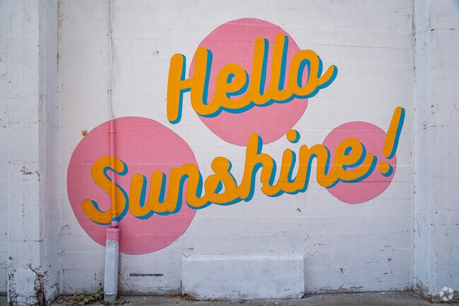 The work of local street artists can be seen throughout the Garden District.