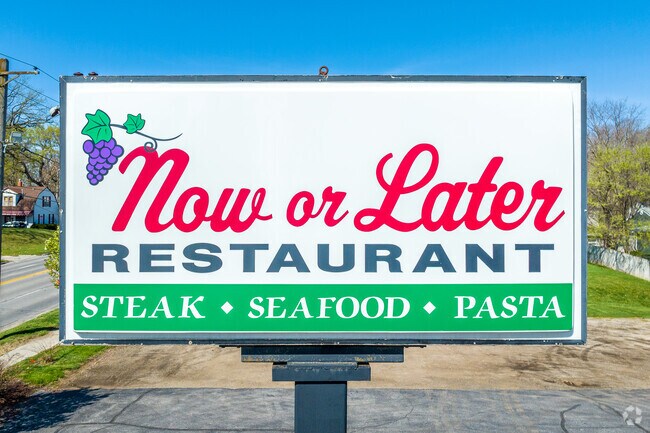 Now or Later in Gray's Woods serves American and Italian favorites.