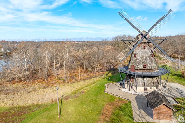 The historic windmill in Fabyan Park offers tours during the summer in Batavia.