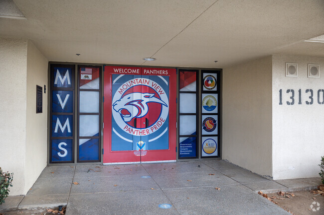 A welcoming entrance is seen at Mountain View Middle School in Moreno Valley.
