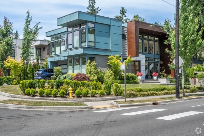 An iconic contemporary home, featuring floor-to-ceiling windows in Highlands.