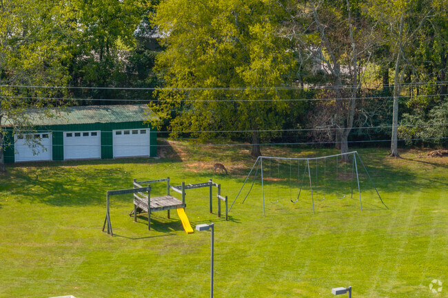 Columbia Christian Academy students can play on a swing set and playground in Columbia.