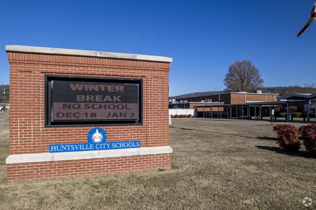 Information sign at Chapman Middle School in Huntsville Alabama.