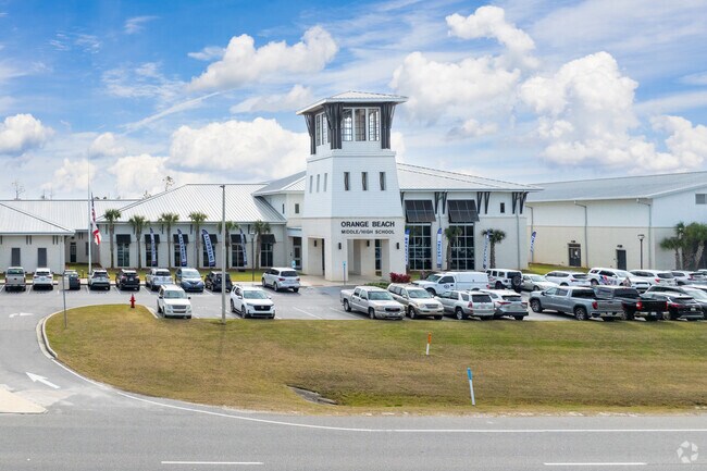 Orange Beach Middle/High School has both a middle school and High School on campus.
