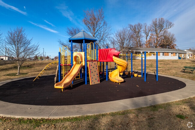 Kids love to climb on the playground at Garvin Park.