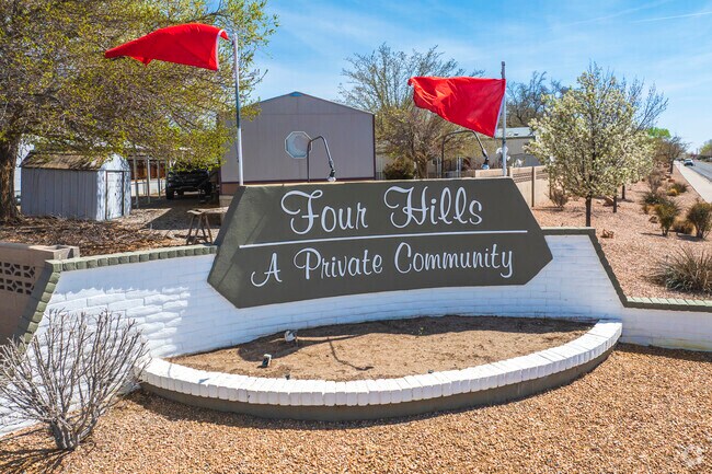 Four Hills Mobile Home Park welcomes families to its friendly and affordable neighborhood.