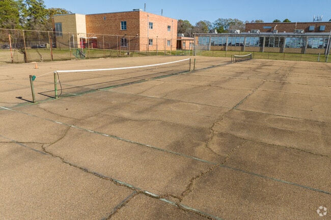 Provine High School, located in Jackson, has a tennis court for recreation or tennis practice.