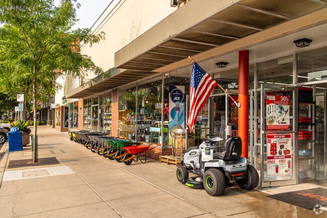 The businesses along the edge of Old Town have a small-town local feeling.
