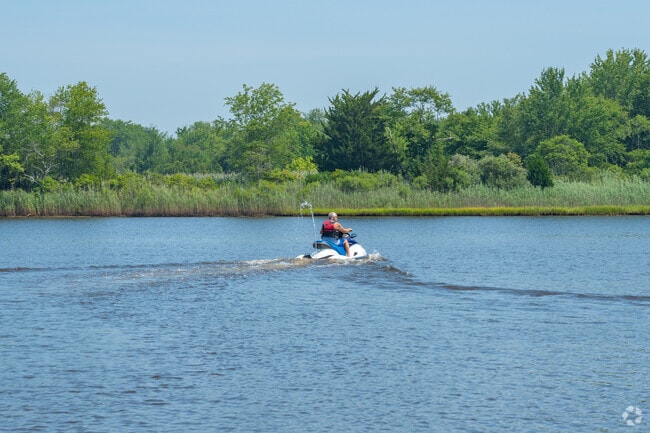 Residents of Waretown enjoy getting out on the water with jet skis and other boats.