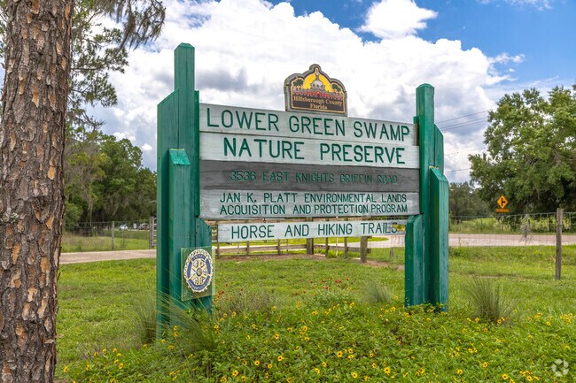 Lower Green Swamp Nature Preserve in Kathleen has miles of trails for hiking.