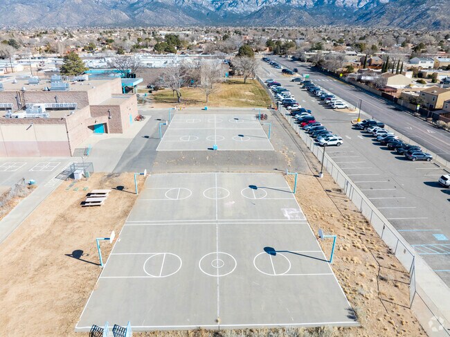 The basketball courts at Eisenhower Middle School.