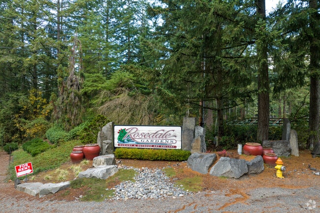 Rosedale Gardens spans 15 acres and includes a full-service plant nursery.