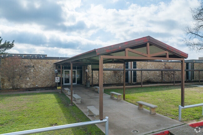 The entrance of Springtown Elementary School welcomes all to a place of discovery.
