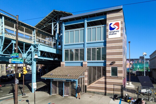 Allegheny Station in Upper Kensington connects riders to the Market-Frankford Line.
