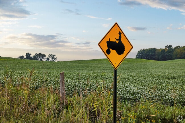 It's not uncommon to see tractor crossings on dirt roads running through farmland in Lima.