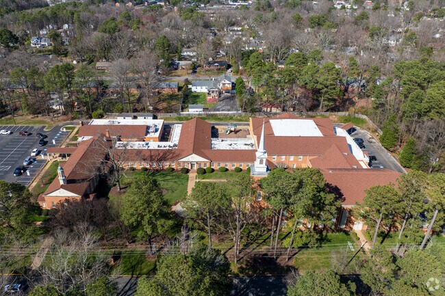 An aerial view of Hunter Classical Christian School.