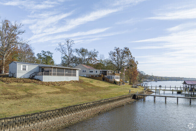 Many riverfront homes include personal docks for Princeton residents to enjoy the Saluda River.