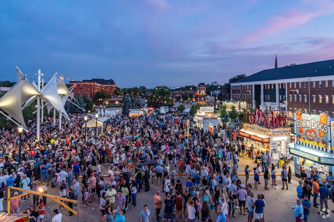 Cuyahoga View residents enjoy the live music at the Italian Festival in downtown Cuyahoga Falls, Ohio.