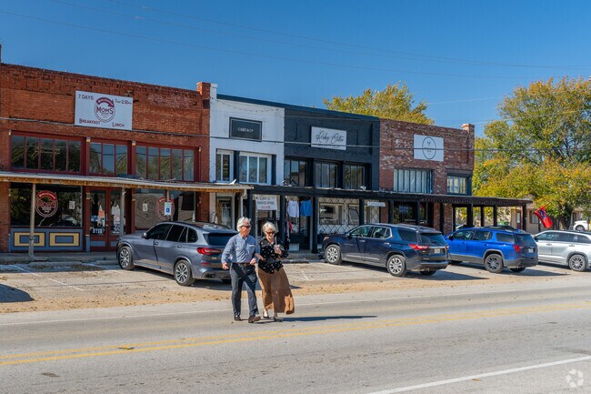 Locals enjoy visiting Downtown Aubrey for shopping, eating and gathering.