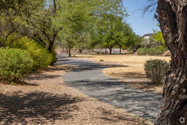 Gladden Farms is full of walking paths so you don’t have to rely on a car to get through the neighborhood.