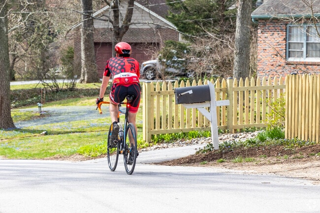 Biking along Ruxton's is a popular neighborhood activity.