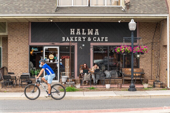 Enjoy delicious Lebanese pastries at Halwa Bakery & Cafe on Main Street near Apperson-Dickerson.