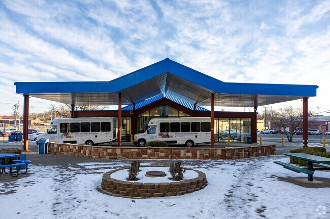 Downtown Marion bus depot is a central stop for the bus in Marion.