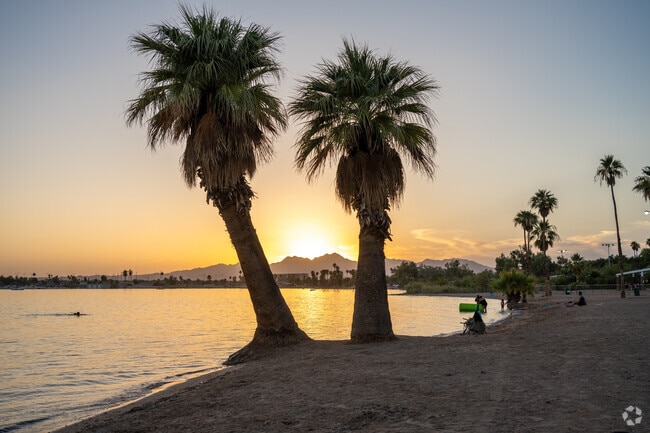 Enjoy the sunset in nearby Lake Havasu.
