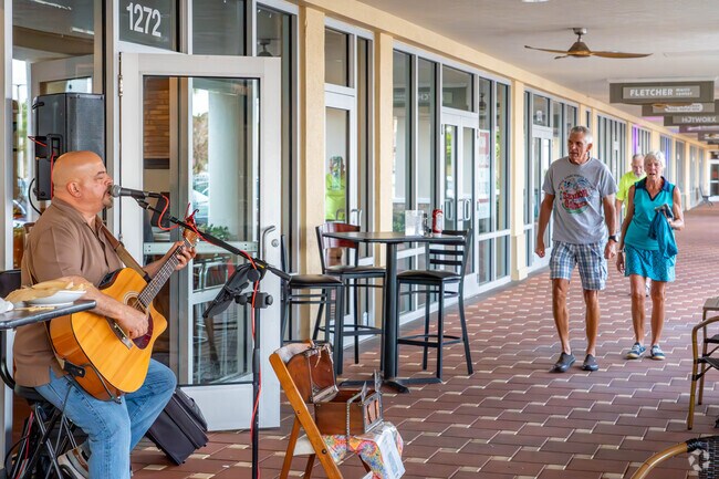Live music can be found on the sidewalks of the Shops at Casey Key in Osprey.