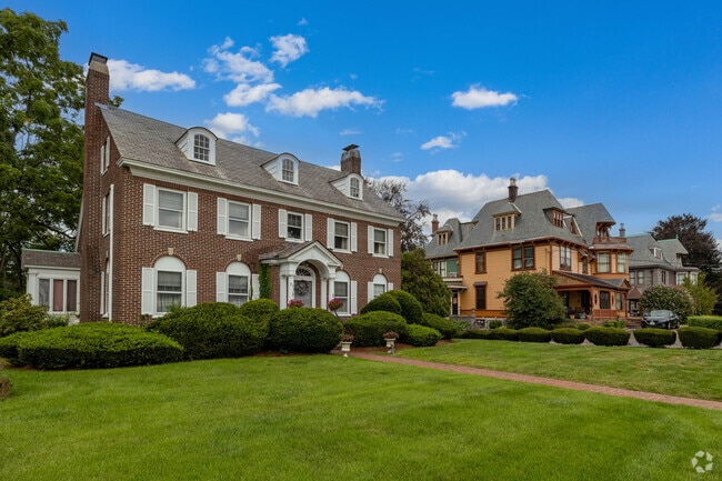Larger ornate homes line the streets in Belvidere.