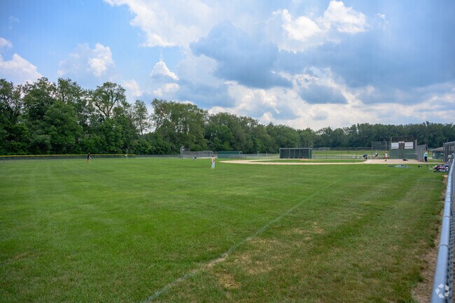 A baseball team practices for their next big game in Westwood.
