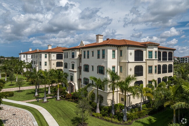 Talis Park features townhomes with views of the golf course.