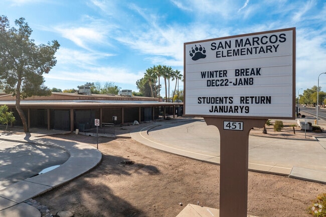 Chandler’s San Marcos Elementary School teaches kids attending K-6th grades.