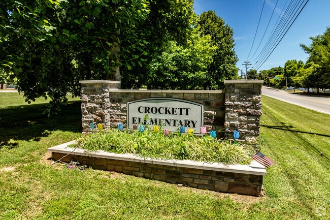 Crockett Elementary School is located in the Brentwood neighborhood.