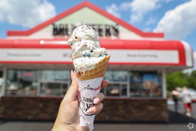 Calcutta locals get ice cream on a hot summer day at Bruster's.