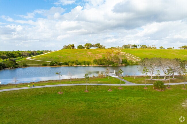 Vista View Park has the highest manmade hill elevation and is located at Oak Hill Village.