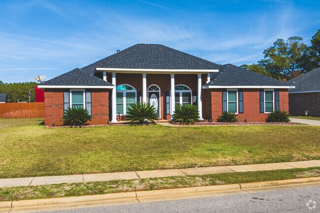 Some Redstone homes are two-story brick builds.