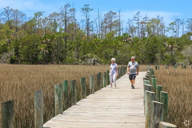 There is a raise boardwalk at Palmetto Island Park near Snee Farm.