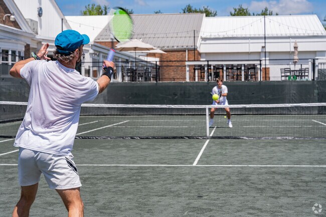 Cleveland Racquet Club, in Pepper Pike, features green clay outdoor tennis courts.