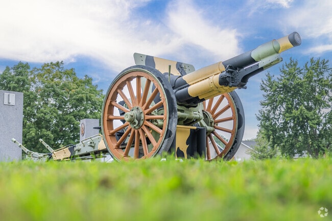 A cannon marks the Veterans of Foreign Wars post in Sandwich.