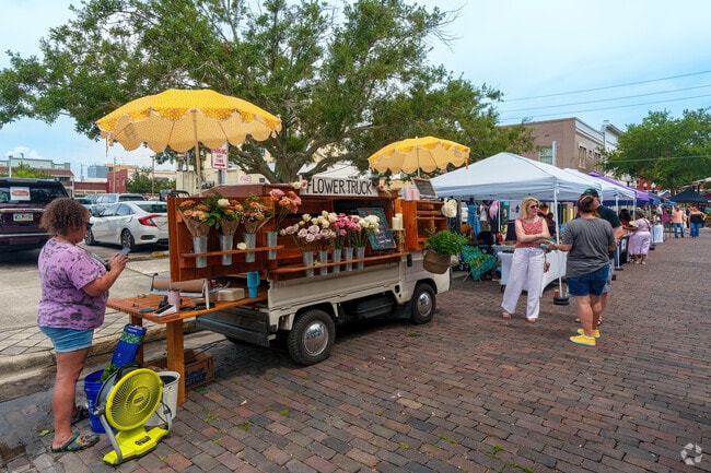 A unique flower truck adorns the Beck Hammock farmers market every Saturday morning.