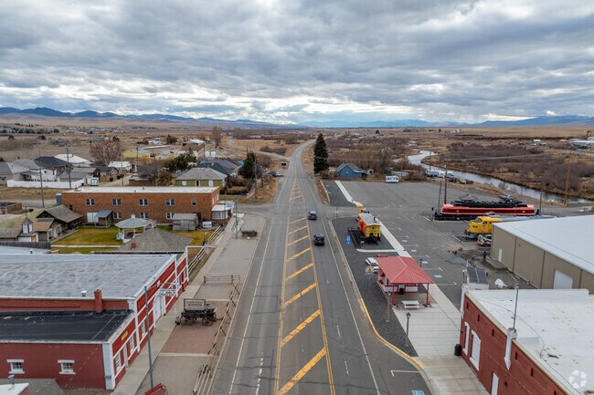 Local businesses on Main Street contribute to Deer Lodge’s small-town charm.