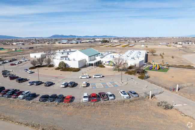 A southern view of Moriarty Elementary.
