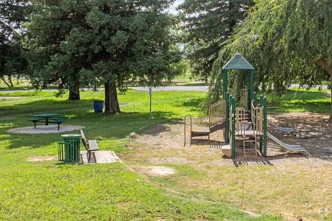 There are several spaces for children to play  at Winton Park in the City of Winton.