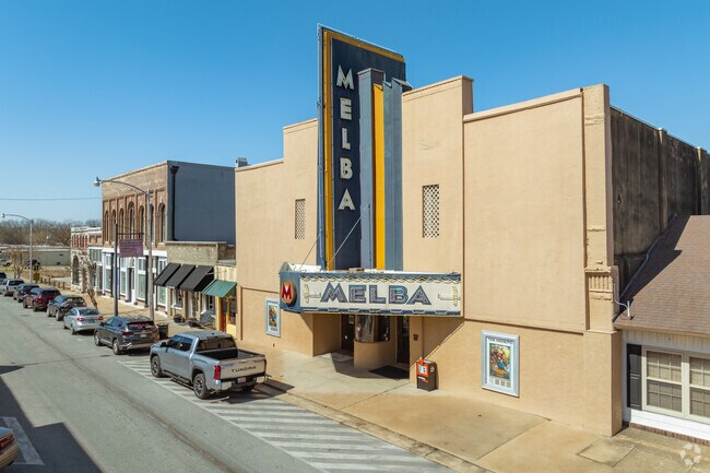 The Melba Theater in Batesville was originally an opera house built in 1875, which was later converted to a mercantile store before being remodeled in 1940 as one of Arkansas's first CinemaScope theaters.